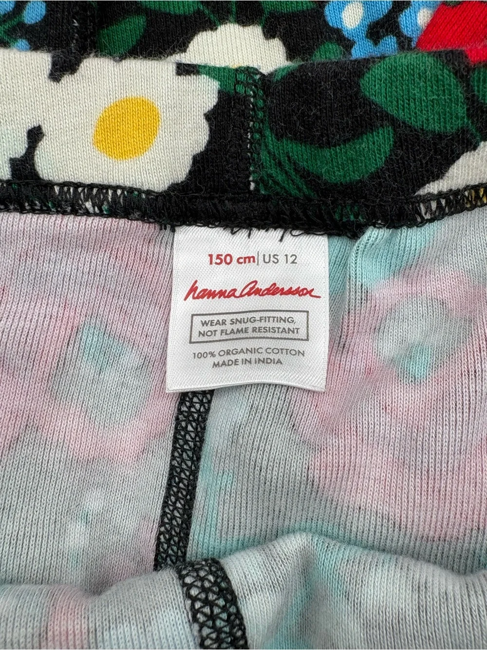 Hanna Andersson Girls Pajama Set Size 12 150 Floral Organic Cotton Long Sleeve